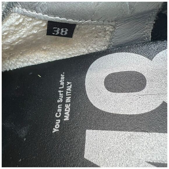 P448 John Sneakers In Glitter Pearl Women’s Size 38 - Picture 7 of 11